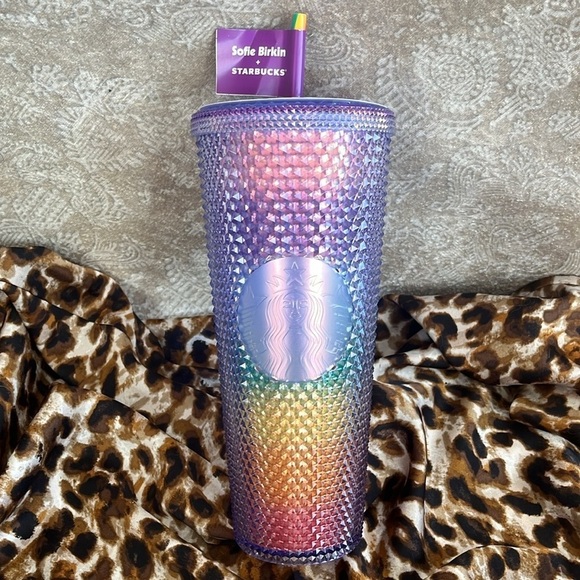 Brand New Starbucks x Sofie Birkin Iridescent Rainbow Studded 24oz Venti Tumbler - Picture 12 of 16
